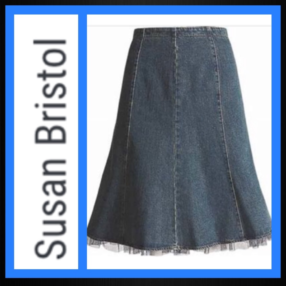 Susan Bristol denim skirt 💙